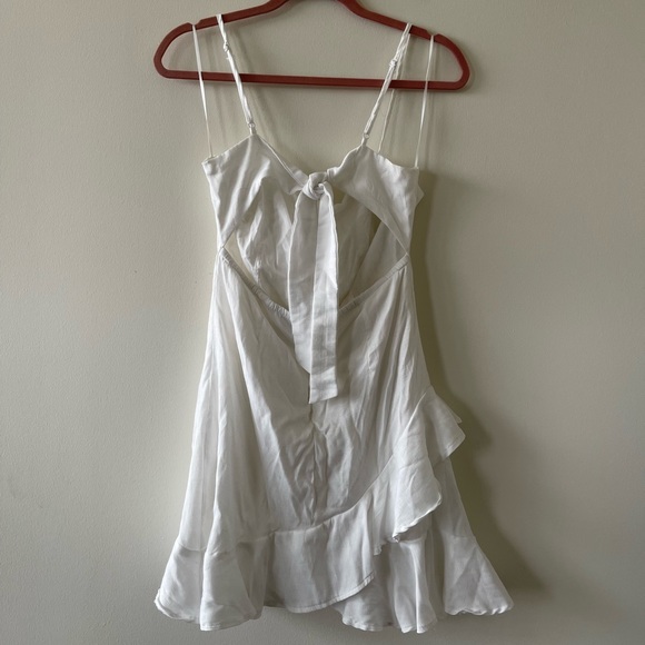 Blue Rain White Sleeveless Ruffled Dress Size XL - Picture 4 of 11